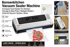 Bonsenkitchen VS2100 Automatic Vacuum Sealer Machine with 40 Bags